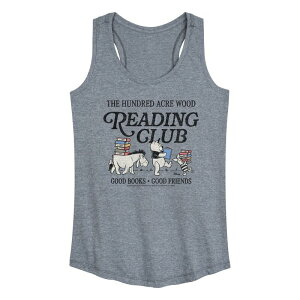 �f�B�Y�j�[ ���f�B�[�X �g�b�v�X T�V���c Women's Disney's Winnie The Pooh The Hundred Acre Wood Reading Club Racerback Tank Top Heather Gray �O���[