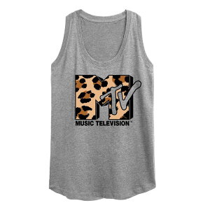 �A�j���L�����N�^�[ ���f�B�[�X �g�b�v�X T�V���c Licensed Character Women's MTV Leopard Art Racerback Tank Top Heather Gray �O���[