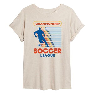 �A�j���L�����N�^�[ ���f�B�[�X �g�b�v�X T�V���c Licensed Character Juniors' Championship Soccer League Oversized Tee Beige �x�[�W��