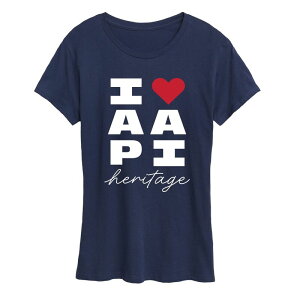 �A�j���L�����N�^�[ ���f�B�[�X �g�b�v�X T�V���c �v���X�T�C�Y �O���t�B�b�N Licensed Character Plusize I Heart AAPI Heritage Graphic Tee Navy �l�C�r�[