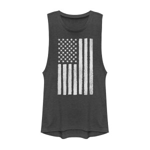 �A���u�����f�b�h ���f�B�[�X �g�b�v�X T�V���c Unbranded Juniors' Vertical American Flag Muscle Tank Top Charcoal �`���R�[��