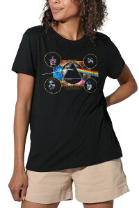 �A�j���L�����N�^�[ ���f�B�[�X �g�b�v�X T�V���c �O���t�B�b�N Licensed Character Juniors' Pink Floydark Side Heads Loose Graphic Tee Black �u���b�N