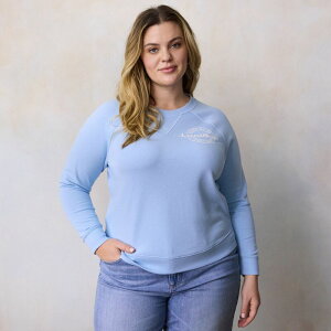 LC Lauren Conrad ���f�B�[�X �g�b�v�X T�V���c �v���X�T�C�Y �X�E�F�b�g �O���t�B�b�N Plusize LC Lauren Conrad Laguna Beach Surf Club Graphic Sweatshirt Lake Geneva Logo