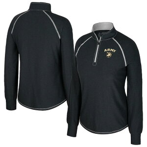 �R���V�A�� ���f�B�[�X �g�b�v�X T�V���c Women's Colosseum Black Army Blacknights Bikram Raglan Quarter-Zip Top Nc2 Black �u���b�N