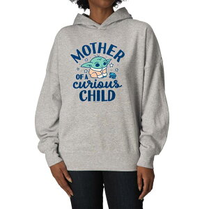 �X�^�[ �E�H�[�Y ���f�B�[�X �g�b�v�X T�V���c �X�E�F�b�g �t���[�X �p�[�J�[ Women'star Wars The Mandalorian Mother Of A Curious Child Oversized Fleece Hoodie Sweatshirt Athletic Heather �w�U�[