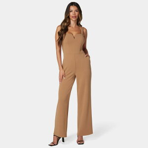 �x�x ���f�B�[�X �g�b�v�X �����s�[�X �W�����v�X�[�c Women's bebe V-Wire Core Jumpsuit Camel �L������