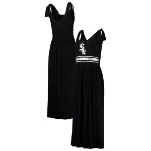 G-III ���f�B�[�X �g�b�v�X �����s�[�X �}�L�V Women's G-III 4Her by Carl Banks Black Chicago White Sox Game Over Maxi Dressox Black �u���b�N