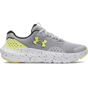 �A���_�[�A�[�}�[ ���f�B�[�X �V���[�Y �X�j�[�J�[ Under Armour Surge 4 Big Kids' Running Shoes Mod Gray Lumin Yellow �O���[