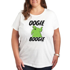 �f�B�Y�j�[ ���f�B�[�X �g�b�v�X T�V���c �v���X�T�C�Y �O���t�B�b�N Disney's Nightmare Before Christmas Plus Oogie Boogie Graphic Tee White �z���C�g