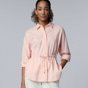 ���F���E�H�� ���f�B�[�X �g�b�v�X �V���c ���l�� Women'simply Vera Wang Linen Tie Waistunic Apricot Whisper �A�v���R�b�g