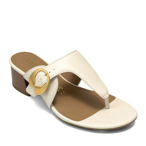 �G�A���\�[���Y ���f�B�[�X �V���[�Y �p���v�X �T���_�� �q�[�� Aerosoles Cloude Women's T-Strap Block Heel Sandals Eggnog