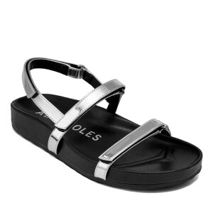 �G�A���\�[���Y ���f�B�[�X �V���[�Y �T���_�� Aerosoles Liana Women's Flat Footbed Sandals With Adjustable Strapsilver �V���o�[