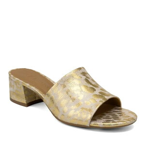 �G�A���\�[���Y ���f�B�[�X �V���[�Y �p���v�X �T���_�� �q�[�� Aerosoles Como Women's Block Heel Slide Sandalsoft Gold �S�[���h