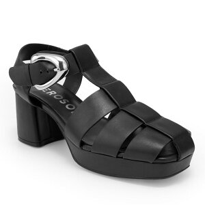 �G�A���\�[���Y ���f�B�[�X �V���[�Y �p���v�X �v���b�g�t�H�[�� �T���_�� Aerosolesoave Women's Platform Fisherman Sandals Black �u���b�N