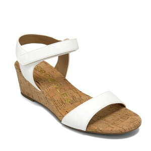 �G�A���\�[���Y ���f�B�[�X �V���[�Y �p���v�X �T���_�� Aerosoles Wel Women's Open Toe Wedge Sandals Bright White �z���C�g