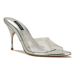 �i�C���E�F�X�g ���f�B�[�X �V���[�Y �p���v�X �T���_�� Nine West Vella Women's Pointy Toe Slip-On Dressandals Clear