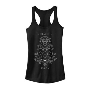 �y���������z �t�B�t�X�T�� ���f�B�[�X T�V���c �g�b�v�X Juniors' Fifth Sun Breathe Easy Lotus Tank Top Black