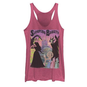 �f�B�Y�j�[ ���f�B�[�X �g�b�v�X T�V���c Disney'sleeping Beauty Juniors' Aurora & Maleficent Movie Poster Tank Topink Heather �w�U�[