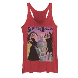 �f�B�Y�j�[ ���f�B�[�X �g�b�v�X T�V���c Disney'sleeping Beauty Juniors' Aurora & Maleficent Movie Poster Tank Top Red Heather �w�U�[