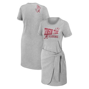 �E�F�A �o�C �G���� �A���h���[�Y ���f�B�[�X �g�b�v�X �����s�[�X T�V���c Women's WEAR by Erin Andrews Heather Gray Alabama Crimson Tide Knotted T-Shirt Dress Ala Grey �O���[