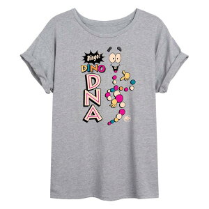 �A�j���L�����N�^�[ ���f�B�[�X �g�b�v�X T�V���c Licensed Character Juniors' Jurassic Park Bingo Dino DNA Oversized Tee Heather Gray �O���[