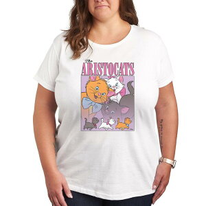 �f�B�Y�j�[ ���f�B�[�X �g�b�v�X T�V���c �v���X�T�C�Y ���S �O���t�B�b�N Disney's The Aristocats Plus Logo Graphic Tee White �z���C�g