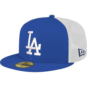 �y���������z �j���[�G�� ���f�B�[�X �X�q �A�N�Z�T���[ Men's New Era Royal Los Angeles Dodgers Team Color 59FIFTY Trucker Fitted Hat Lad Blue