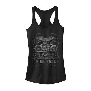 �A���u�����f�b�h ���f�B�[�X �g�b�v�X T�V���c Unbranded Juniors' Americana Ride Free Motorcycle Tank Top Black �u���b�N