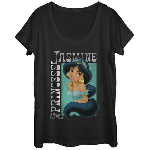 �f�B�Y�j�[ ���f�B�[�X �g�b�v�X T�V���c �O���t�B�b�N Disney's Aladdin Juniors' Jasmine Poster Graphic Tee Black �u���b�N