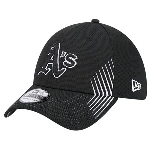 �j���[�G�� ���f�B�[�X �A�N�Z�T���[ �X�q Men's New Era Black Oakland Athletics Active Dash Mark 39THIRTY Flex Hat Oas Black �u���b�N