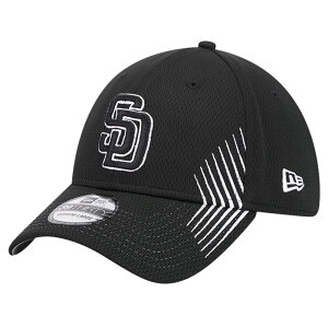 �y���������z �j���[�G�� ���f�B�[�X �X�q �A�N�Z�T���[ Men's New Era Black San Diego Padres Active Dash Mark 39THIRTY Flex Hat Pad Black
