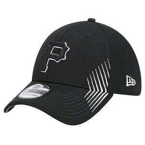 �j���[�G�� ���f�B�[�X �A�N�Z�T���[ �X�q Men's New Era Black Pittsburgh Pirates Active Dash Mark 39THIRTY Flex Hat Pir Black �u���b�N