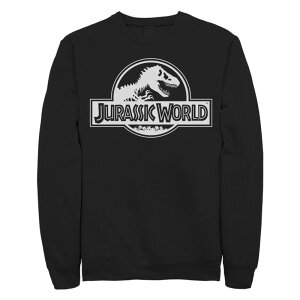 �A�j���L�����N�^�[ ���f�B�[�X �g�b�v�X T�V���c �X�E�F�b�g ���S Licensed Character Juniors' Jurassic World Simple Logo Sweatshirt Black �u���b�N