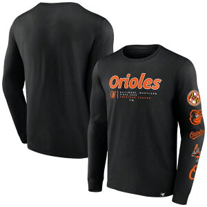 �y���������z �A���u�����f�b�h ���f�B�[�X T�V���c �g�b�v�X Men's Fanatics Branded Black Baltimore Orioles Strike the Goal Long Sleeve T-Shirt Orl Black
