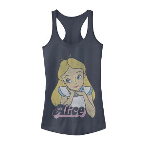 �f�B�Y�j�[ ���f�B�[�X �g�b�v�X T�V���c Disney's Alice In Wonderland Alice Juniors' Simple Portraitank Top Indigo �C���f�B�S