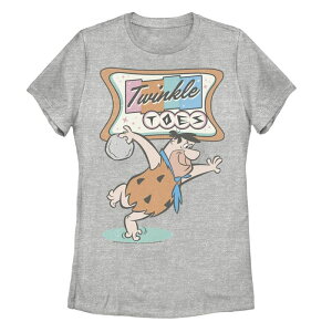 �A�j���L�����N�^�[ ���f�B�[�X �g�b�v�X T�V���c �O���t�B�b�N Licensed Character Juniors' The Flinstones Twinkle Toes Fred Poster Graphic Tee Athletic Heather �w�U�[