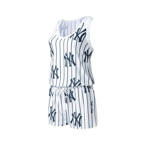 �A���u�����f�b�h ���f�B�[�X �g�b�v�X �����s�[�X �����p�[�X �j�b�g Unbranded Women's Conceptsport White New York Yankees Reel Pinstripe Knit Romper Ynk White �z���C�g