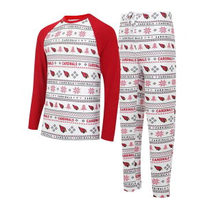 �A���u�����f�b�h ���f�B�[�X �A���_�[�E�F�A �i�C�g�E�F�A �p���c T�V���c Unbranded Men's Conceptsport White/Cardinal Arizona Cardinals TinselRaglan Long Sleeve T-Shirt & Pantsleep Set Acr White �z���C�g
