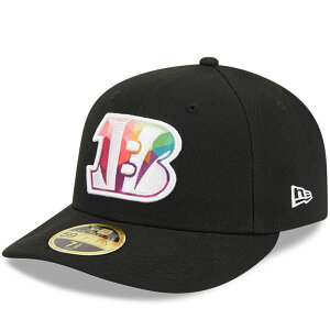 �j���[�G�� ���f�B�[�X �A�N�Z�T���[ �X�q Men's New Era Black Cincinnati Bengals 2023 NFL Crucial Catch Low Profile 59FIFTY Fitted Hat Bng Black �u���b�N