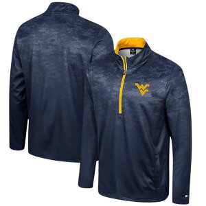 �R���V�A�� ���f�B�[�X �A�E�^�[ �W���P�b�g�E�u���]�� Men's Colosseum Navy West Virginia Mountaineers The Machine Half-Zip Jacket Wvu Navy �l�C�r�[