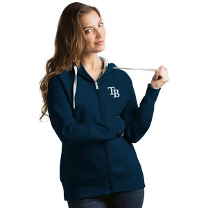 �A���e�B�O�A ���f�B�[�X �g�b�v�X T�V���c �p�[�J�[ Women's Antigua Tampa Bay Rays Victory Full-Zip Hoodie Ray Navy �l�C�r�[
