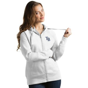 �A���e�B�O�A ���f�B�[�X �g�b�v�X T�V���c �p�[�J�[ Women's Antigua Tampa Bay Rays Victory Full-Zip Hoodie Ray White �z���C�g