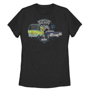 �A�j���L�����N�^�[ ���f�B�[�X �g�b�v�X T�V���c Licensed Character Juniors' Scooby-Doo Scoobynatural Mystery Machine And Baby Tee Black �u���b�N