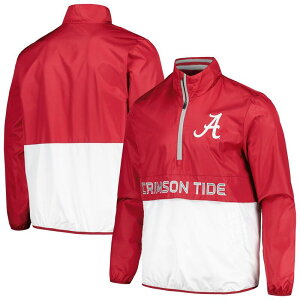�y���������z G-III ���f�B�[�X �W���P�b�g�E�u���]�� �A�E�^�[ Men's G-III Sports by Carl Banks Crimson Alabama Crimson Tide CornermanHalf-Zip Top Ala Red