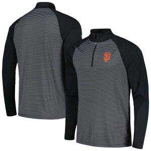 �A���u�����f�b�h ���f�B�[�X �g�b�v�X T�V���c Unbranded Men's Levelwear Black San Francisco Giants Charter Striped Raglan Quarter-Zip Top Gnt Black �u���b�N