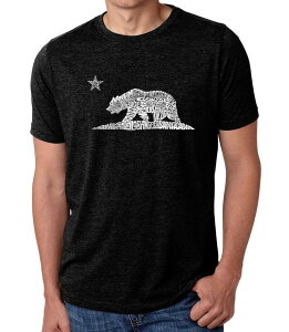 �G���G�[�|�b�v�A�[�g ���f�B�[�X �g�b�v�X T�V���c LA Pop Art California Bear - Men's Premium Blend Word Art-Shirt Black �u���b�N