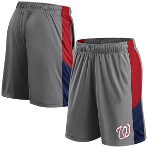 �v���t�@�C�� ���f�B�[�X �{�g���X �n�[�t�p���c�E�V���[�c �V���[�g�p���c Men's Profile Gray/Red Washingtonationals Team Shorts Nat Grey �O���[