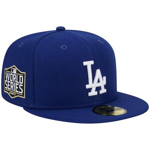 �j���[�G�� ���f�B�[�X �A�N�Z�T���[ �X�q Men's New Era Royalos Angeles Dodgers 2020 World Series Team Color 59FIFTY Fitted Hat Lad Blue �u���[