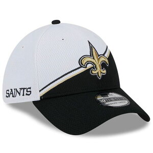 �j���[�G�� ���f�B�[�X �A�N�Z�T���[ �X�q Men's New Era White/Black New Orleansaints 2023 Sideline 39THIRTY Flex Hat Snt White �z���C�g