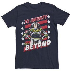 �f�B�Y�j�[ �s�N�T�[ ���f�B�[�X �g�b�v�X T�V���c Disney / Pixar's Toy Story Buzz Lightyear Men's Infinity & Beyond Poster Tee Navy �l�C�r�[